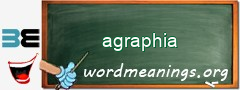 WordMeaning blackboard for agraphia